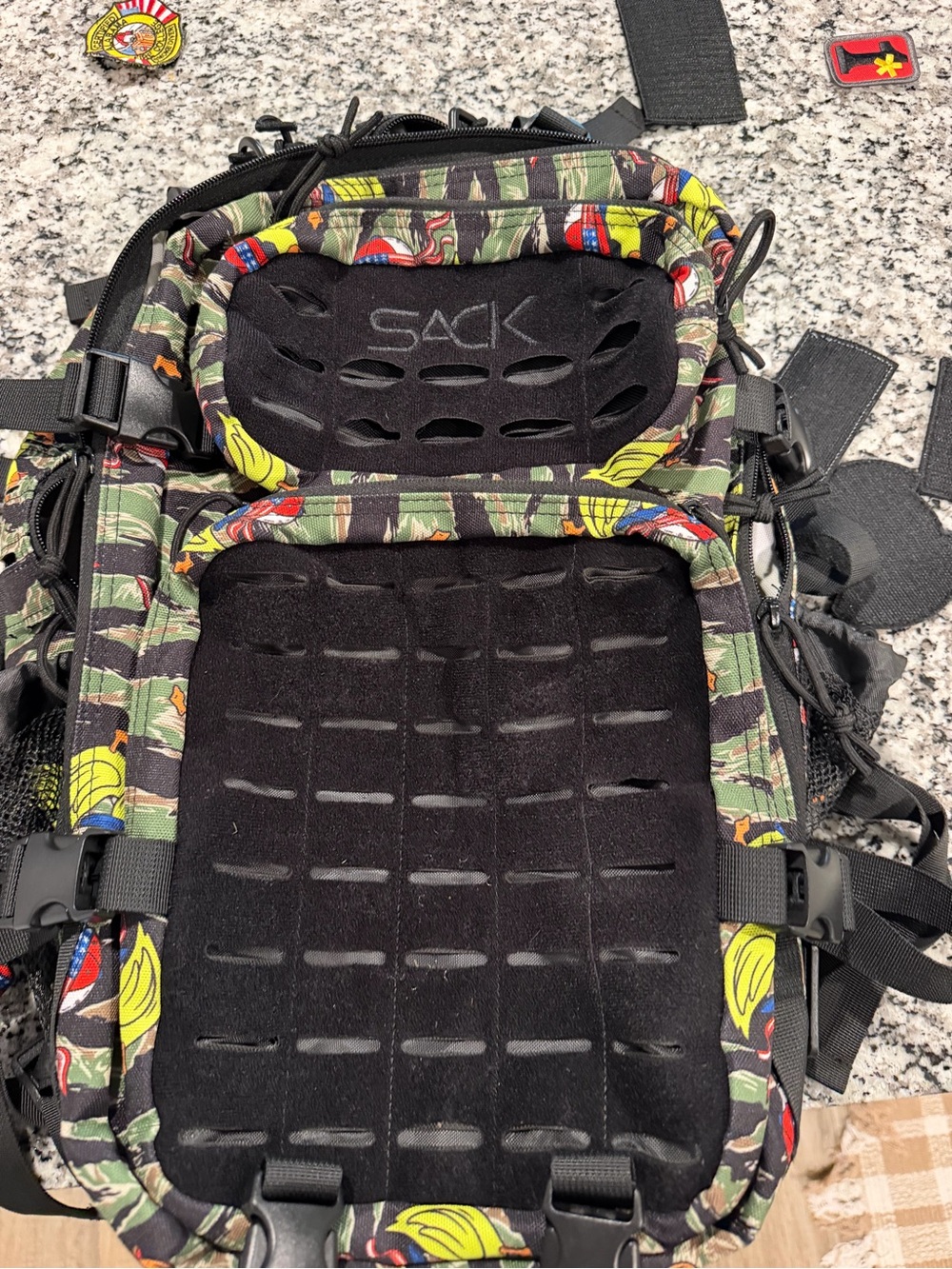 Camo/patriot Print Tactical Daypack - Black/Camouflage